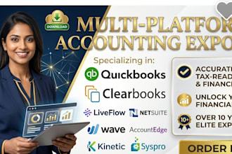 setup quickbooks clearbooks liveflow netsuite wave accountedge kinetic syspro