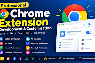 develop, fix and customize your chrome extension, browser extension and web app