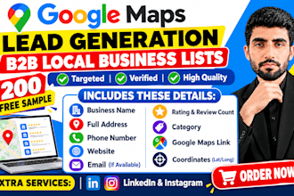 do google maps scraping, web scraping, and business leads