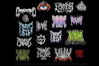 design grindcore, hardcore and crossover thrash logo