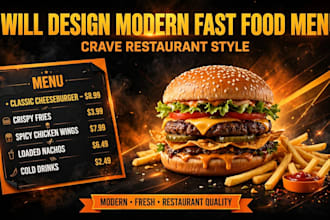 design luxury restaurant menu and food flyer