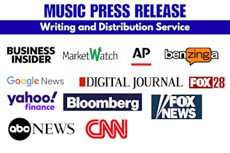 write SEO music press release music press release distribution for album, single