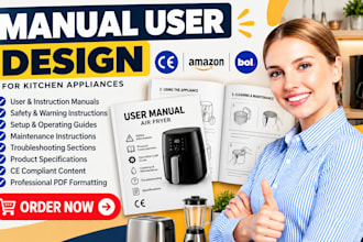 write ce compliant kitchen appliance user manuals fo bol and amazon