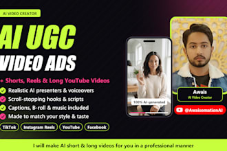 make ai ugc ads, ai short videos and long videos for you