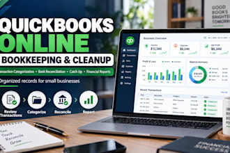 do quickbooks online bookkeeping, cleanup, and catch up