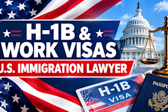be your US immigration lawyer for h1b, work visas  and petitions