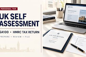 prepare and file UK self assessment sa100 tax return, hmrc filing and income tax
