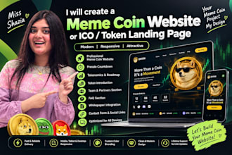 create crypto token website, coin or meme website