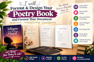 poetry book formatting poetry book design document book formatting