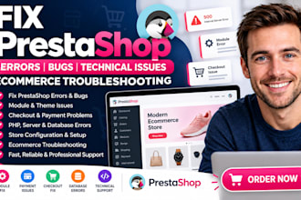 fix prestashop errors bugs tehcnical issues ecommerce store troubleshooting