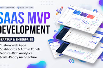 build saas mvp, startup web app, software product, saas ai and custom platform