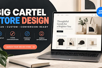design and customize your big cartel online store