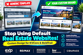 design custom kvcore boldtrail idx mls websites, landing pages, lead gen, SEO