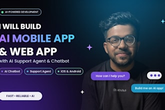 do ai mobile app, web app development with ai support agent,chatbot