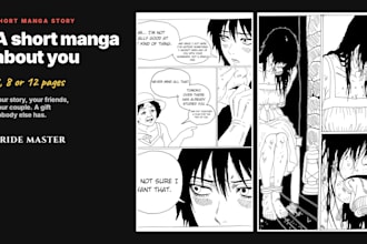 draw a short manga story about you as a unique gift