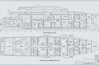 design yacht ga plans, deck layouts and cabin accommodation