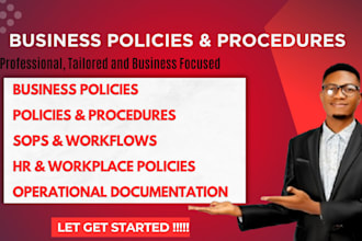 write professional sops, business policies, and employee handbooks