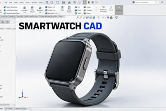 design smartwatch cad, fitness tracker, solidworks, fusion 360 3d cad prototype