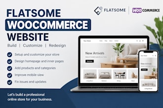 build and customize flatsome woocommerce website