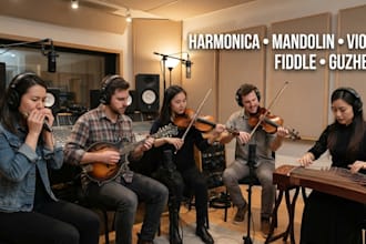 record harmonica mandolin violin fiddle guzheng for your custom song
