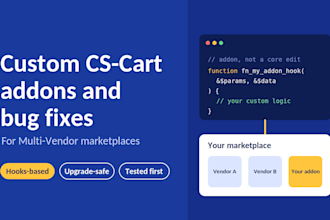 develop custom cscart multi vendor addons and fix bugs