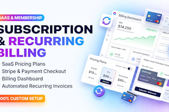 build subscription software, recurring billing, stripe payment and saas platform
