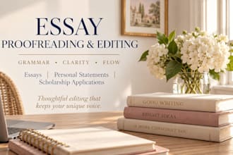 proofread and edit your essay for grammar, clarity and flow