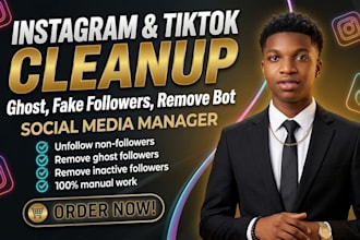 instagram tiktok cleanup ghost fake followers remove bot social media manager