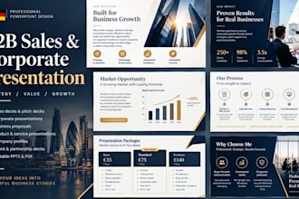 design a professional german b2b sales and corporate presentation