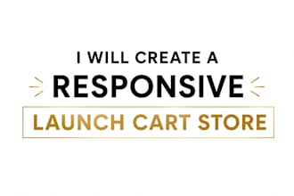 design a responsive launch cart store