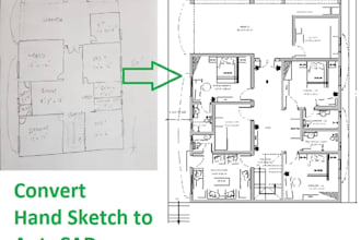 draft architectural plans in autocad draftman
