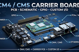 design raspberry pi cm4 cm5 carrier board with pcb layout, schematic, gpio, I o