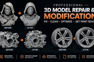 fix stl file 3d scan cleanup 3d scan to cad mesh cleanup repair stl file