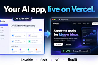 deploy your lovable, bolt, v0 or replit app to vercel