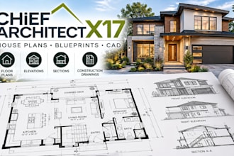chief architect x17 house plans construction drawings blueprint autocad drafting