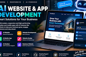 build ai website, business website, chatbot or mobile app, website design