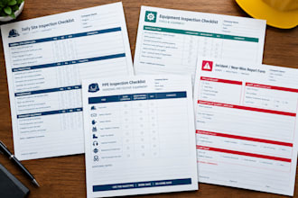 create professional workplace safety forms and checklists