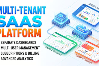 develop custom software multi tenant saas platform, web app, subscription system