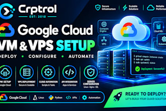 set up google cloud vm vps deployment and cloud automation