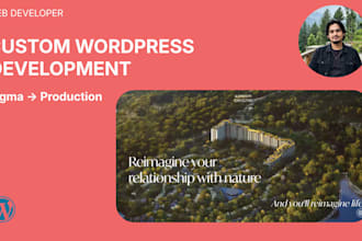 develop a custom wordpress website with advanced animations