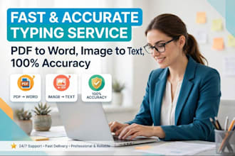 do fast typing PDF to word 3000 words