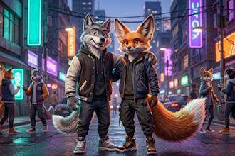 create 3d furry, anthro, fursona and oc character models with custom designs