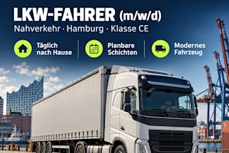 create german truck driver recruitment ads and social media content