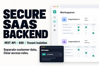 build secure multi tenant saas backend, rest API, sso and application security