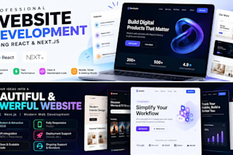 build a modern react or nextjs website
