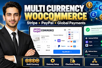 configure multi currency payment gateway setups on custom woocommerce sites