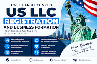 handle complete US llc registration and business formation