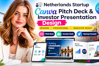 netherland startup canva pitch deck and investor presentation design spain dutch