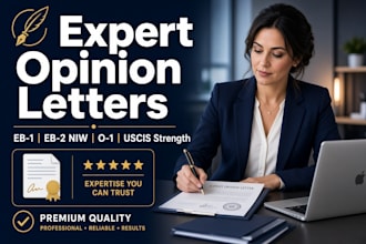 create a detailed expert opinion letter tailored to eb1, eb2 niw or o1