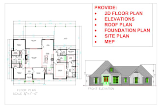 create a professional 2d floor plan and permit plan
